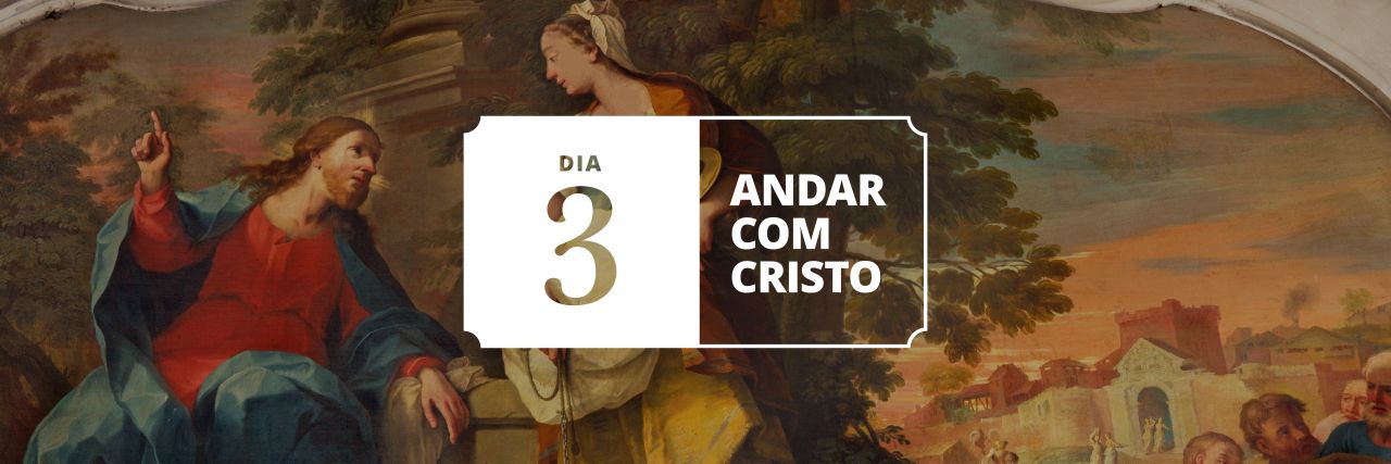 Jesus Cristo fala com uma mulher na fonte