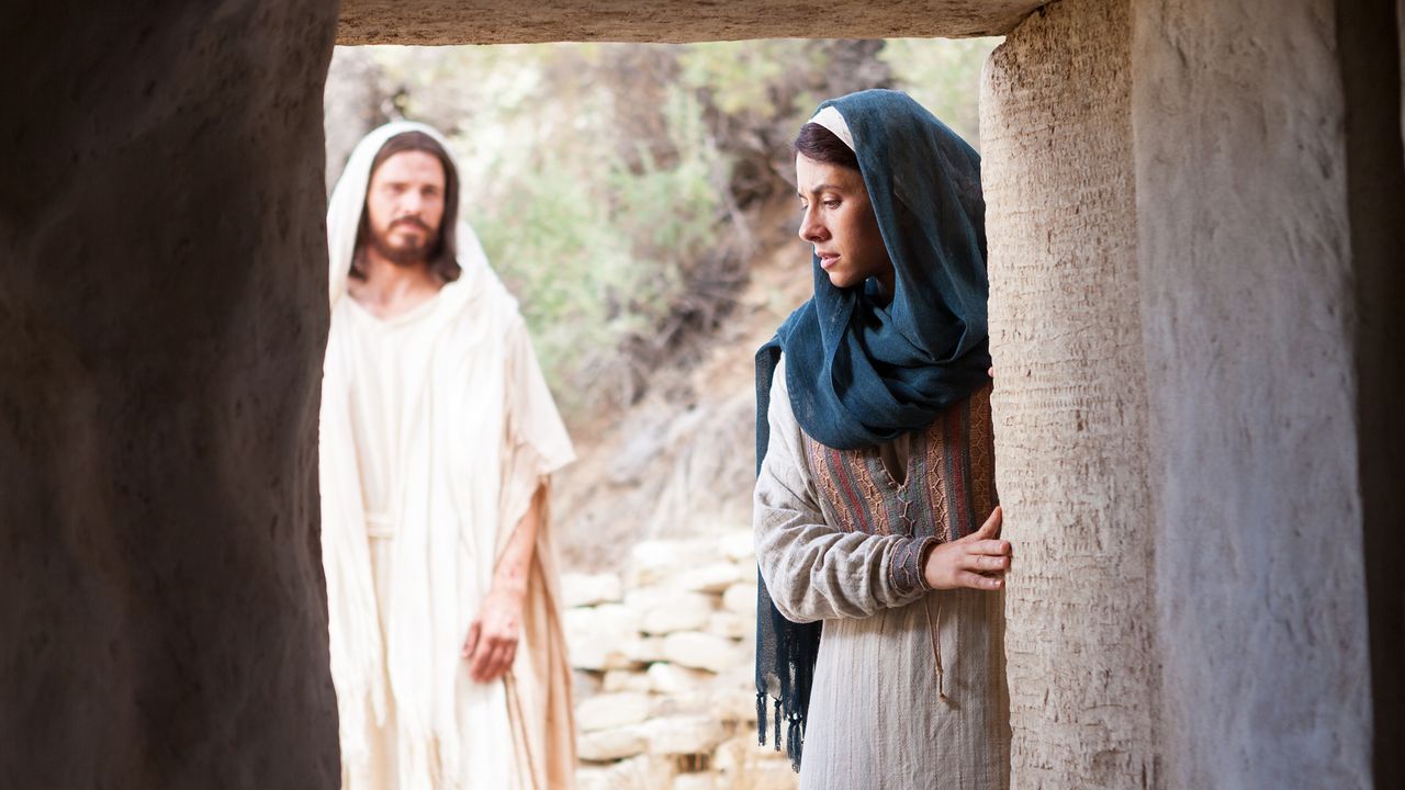 Jesus Cristo ressuscitado aparece a Maria Madalena no Jardim do Sepulcro