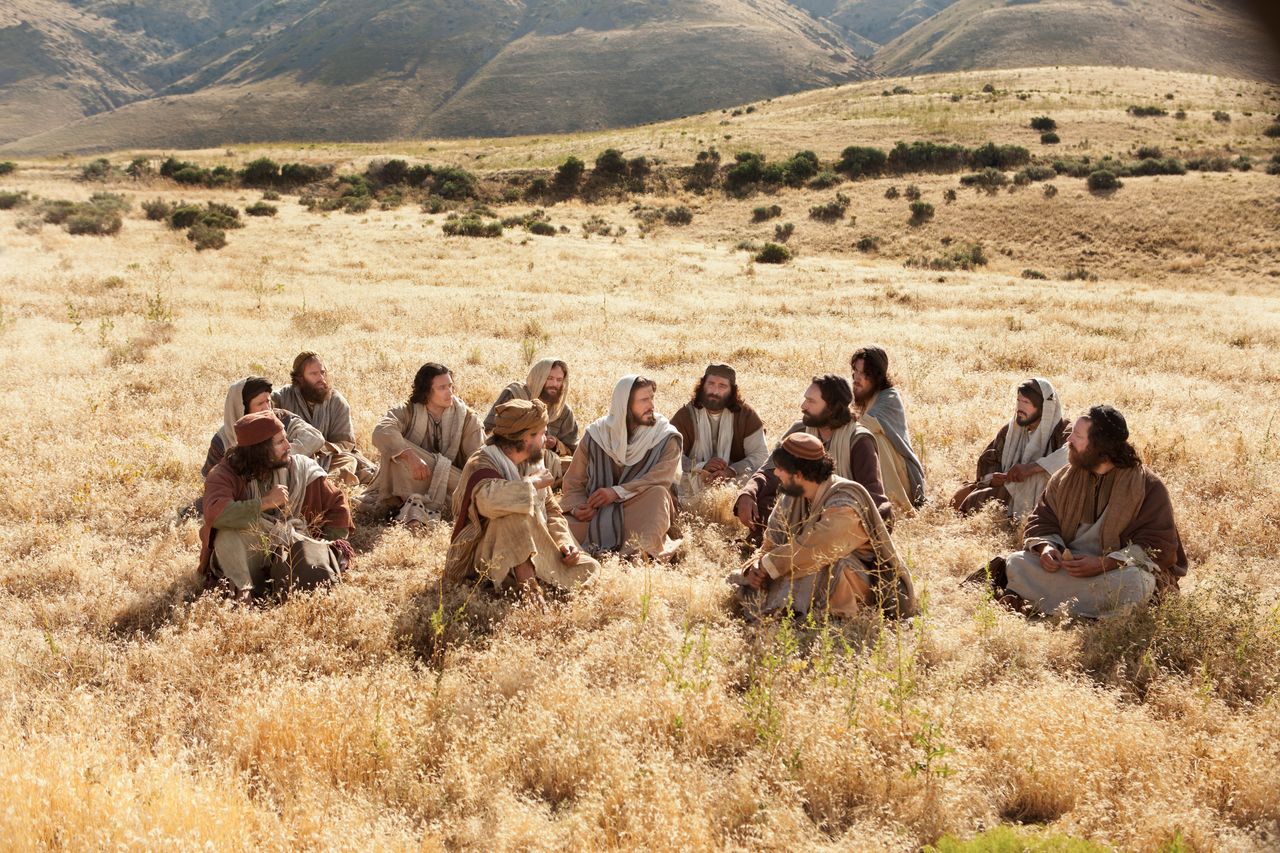 Jesus ensinando o sermão da montanha