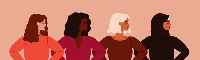 Uma ilustração de mulheres unidas