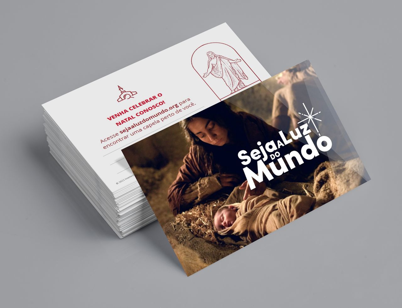 Cartão da amizade da campanha Seja a Luz do Mundo para imprimir